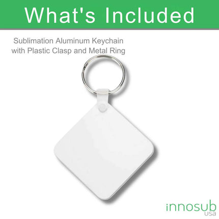 Sublimation Aluminum  Keychain Blank - 2 Sided | Square | Circle | Rectangle