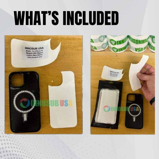Sublimation Blanks 2D Magnetic Rubber Cases for iPhone 12|13|14|15|16|17|Air|Plus|Pro|Pro Max
