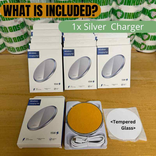 Sublimation Wireless Charging LED Pad Compatible with iPhone & Samsung