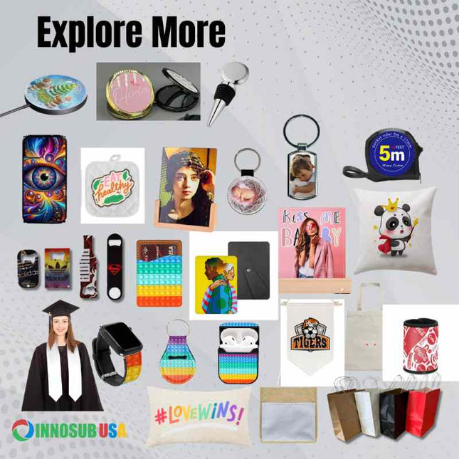 Sublimation Wireless Charging LED Pad Compatible with iPhone & Samsung