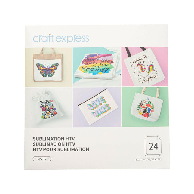 Craft Express Sublimation Heat Transfer Vinyl – Sublimation HTV for Cotton & Dark Fabrics