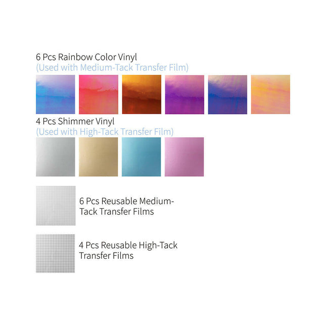 Craft Express 10 Pack Two-Tone Adhesive Vinyl Sheets – Peel & Stick Vinyl