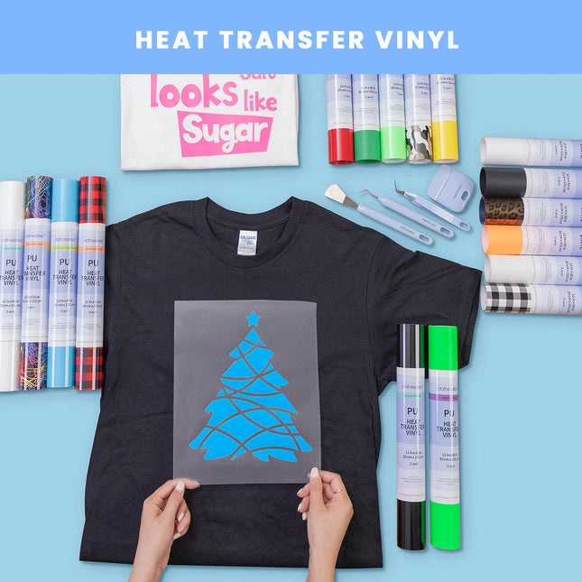 Craft Express 60" Heat Transfer Vinyl Roll – 12" Wide for HTV Crafting