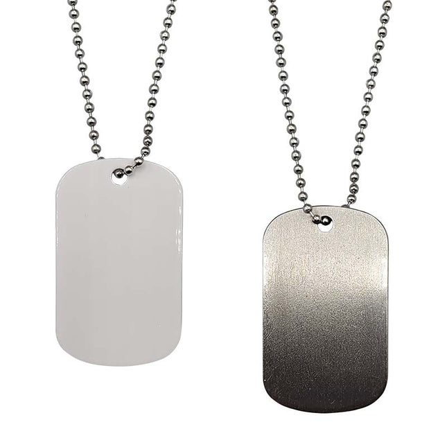 Sublimation Dog Tag Necklace Blank - 2 Sided | Custom Military Id |  Sublimation Pet ID by INNOSUB USA