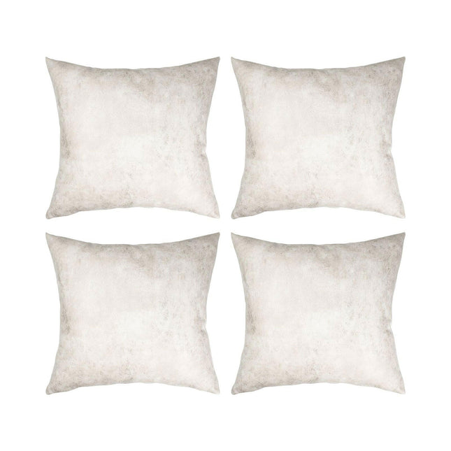Craft Express 4 Pack White Vegan Leather Sublimation Pillow Covers – 18"x18" with Zipper