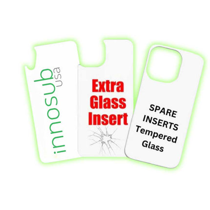 White Glass Spare Inserts for Sublimation Cases Compatible with iPhone - Wireless Charging Compatible