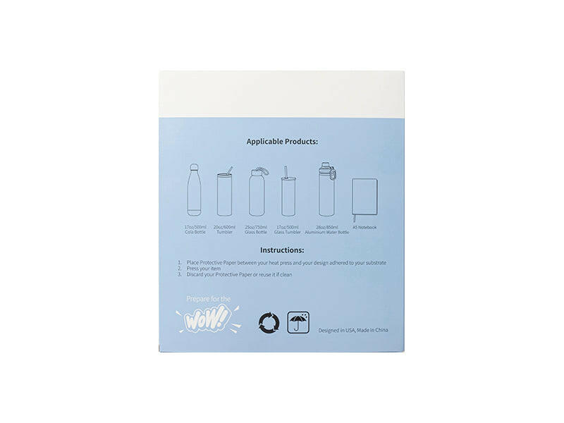 Craft Express Protective Butcher Paper – 200 Pack for Sublimation Heat Pressing