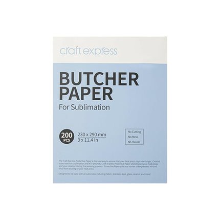 Craft Express Protective Butcher Paper – 200 Pack for Sublimation Heat Pressing