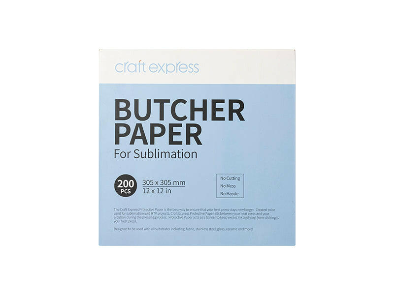 Craft Express Protective Butcher Paper – 200 Pack for Sublimation Heat Pressing