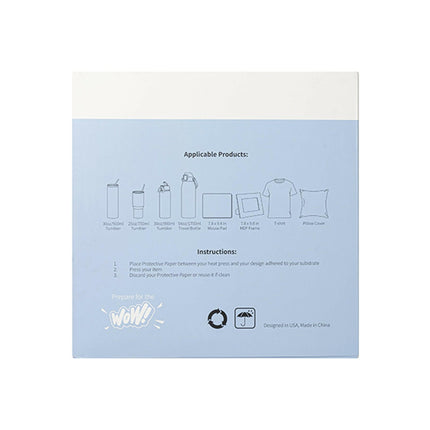Craft Express Protective Butcher Paper – 200 Pack for Sublimation Heat Pressing