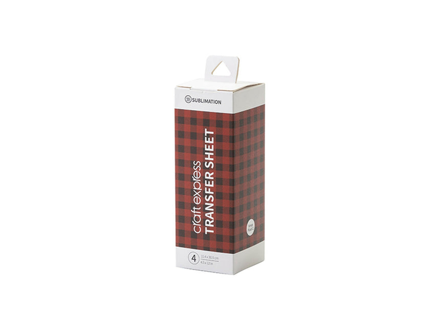 Craft Express 4 Pack 4.5x12 Sublimation Transfer Sheets