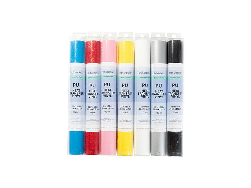Craft Express 60" Heat Transfer Vinyl Roll – 12" Wide for HTV Crafting