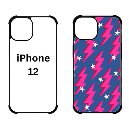 Sublimation Blanks 2D Bumper Anti-Shock Case for iPhone 15|16|17 Series - With White Glossy Aluminum Insert