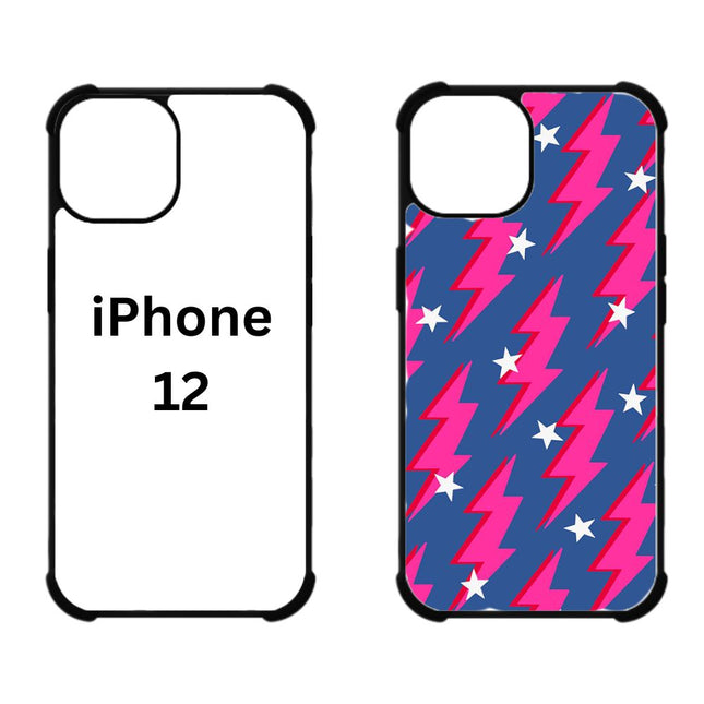 Sublimation Blanks 2D Bumper Anti-Shock Case for iPhone 15|16|17 Series - With White Glossy Aluminum Insert