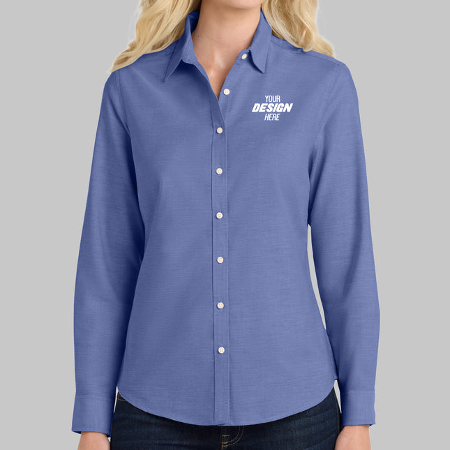 Port Authority Women's Long Sleeve SuperPro Oxford Shirt