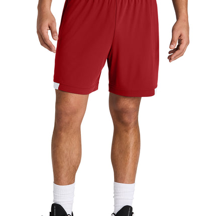 Deep Red/White