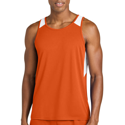 Deep Orange/White