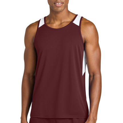 Maroon/White