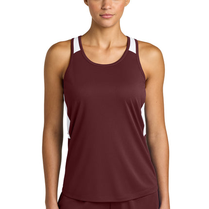 Maroon/White