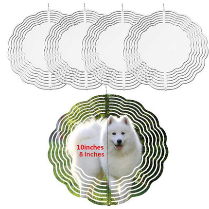 Sublimation Metal Wind Spinner Blanks | Indoor & Outdoor Decoration | 8 & 10 Inch