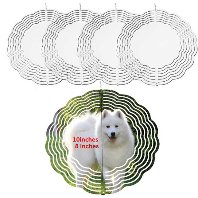 Sublimation Metal Wind Spinner Blanks | Indoor & Outdoor Decoration | 8 & 10 Inch